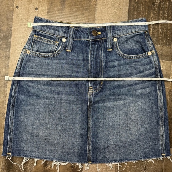 Madewell Blue Denim Mini Skirt Casual Style - Picture 8 of 9